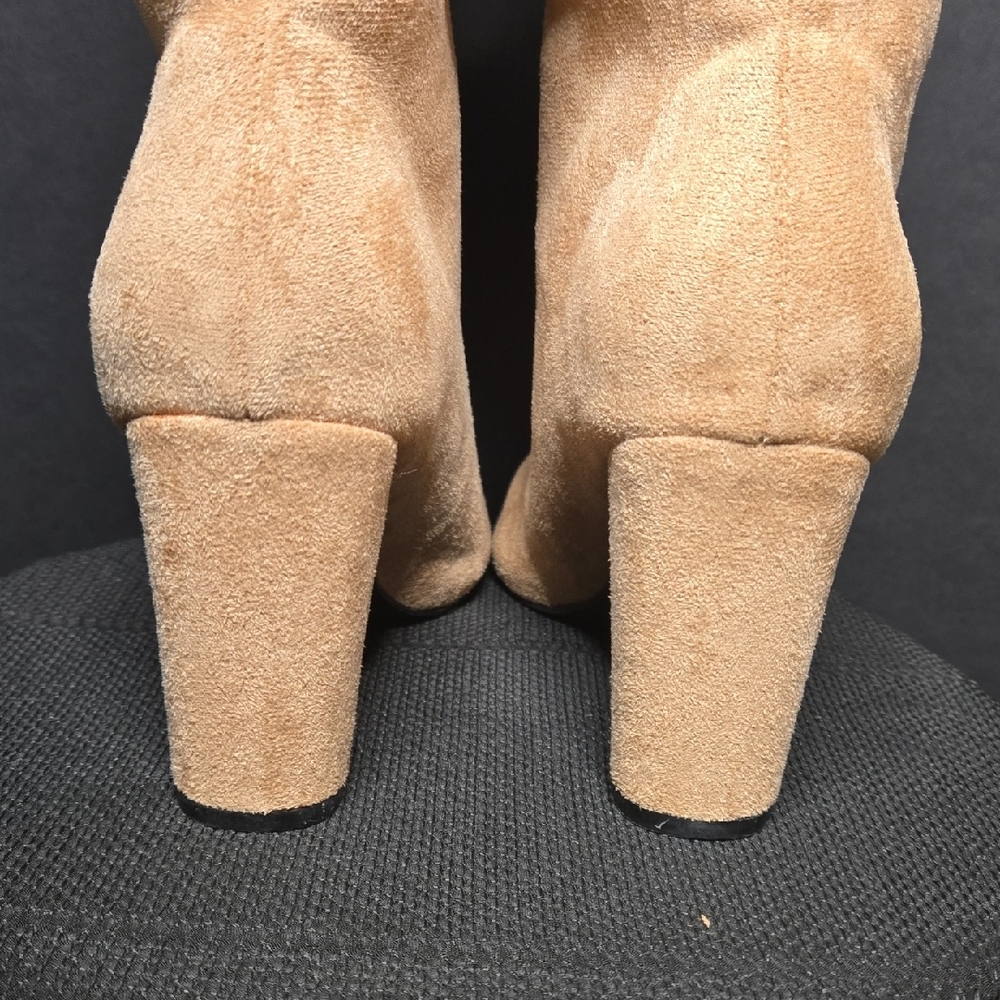Tan Suede Women's Boots - Picture 5 of 8